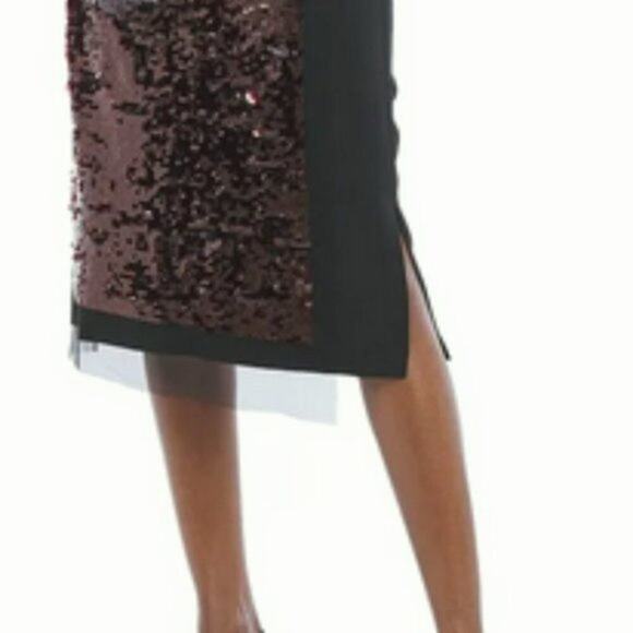Mcq Alexander McQueen Wrap effect sequined tulle Burgundy size 2 - Picture 3 of 7